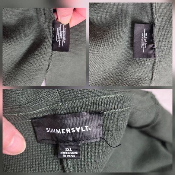 Summersalt One Button Cardigan Blazer Sweater 100% Organic Cotton Sz. 1XL - Picture 6 of 7